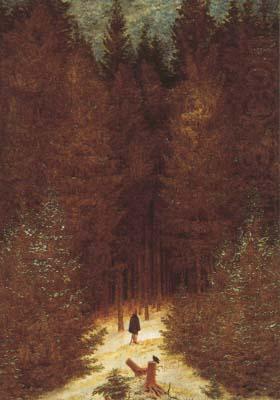 Caspar David Friedrich Chasseur in the Forest (mk10 china oil painting image